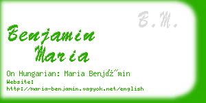 benjamin maria business card